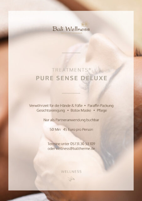 2021 09 Pure Sense Desluxe Kennlernangebot Plakat